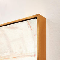 Close-up of Reef II Giclee Canvas Painting with a gold floating frame, showing brush gel strokes.