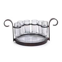 Regale 6-Shot Tequila Serving Set, Bronze | Bone & Brass