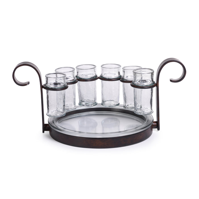 Regale 6-Shot Tequila Serving Set, Bronze | Bone & Brass