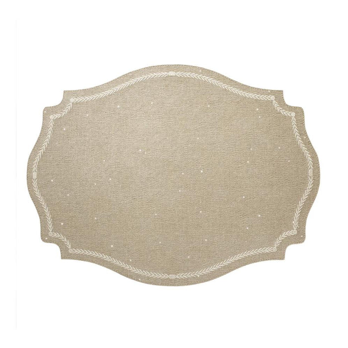Regent Luminous Embroidered Placemats, Set 4 | Bone & Brass