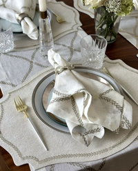 Regent Luminous Embroidered Placemats, Set of 4
