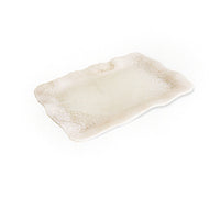 Resin Alabaster Extra Large Rectangular Tray White Swirl | Bone & Brass