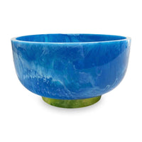 Resin Rio Turquoise Blue & Green Large Serving Bowl | Bone & Brass