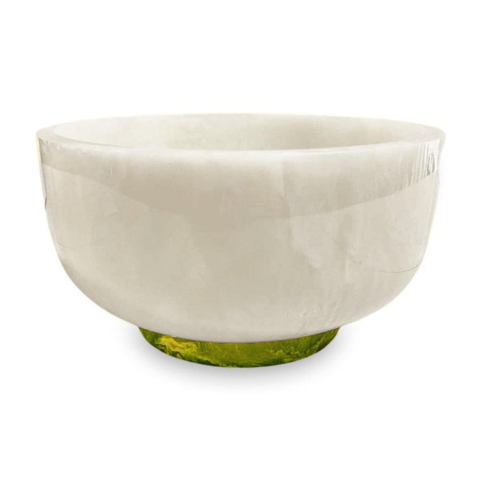 Resin Rio White & Green Large Serving Bowl | Bone & Brass