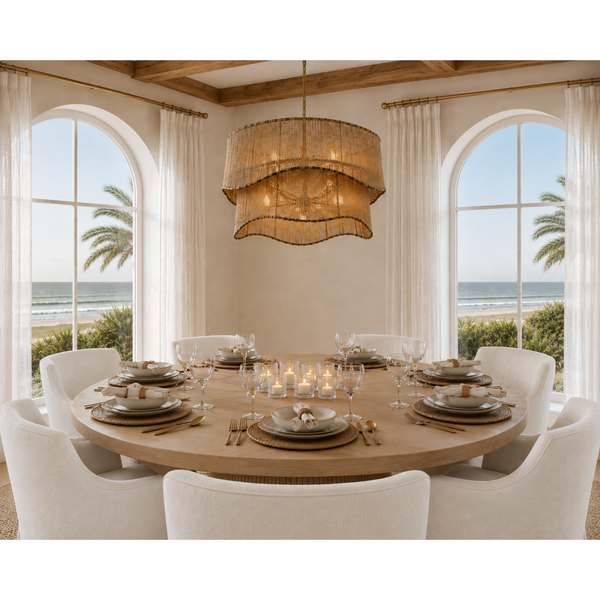 Rhine Natural Jute Chandelier