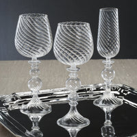 Rialto Twisted Optic Champagne Glasses, Set 4 - Glass Detail | Bone & Brass