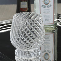 Rialto Twisted Optic Glass Tumblers, Set 4 - Tumbler Side View | Bone & Brass