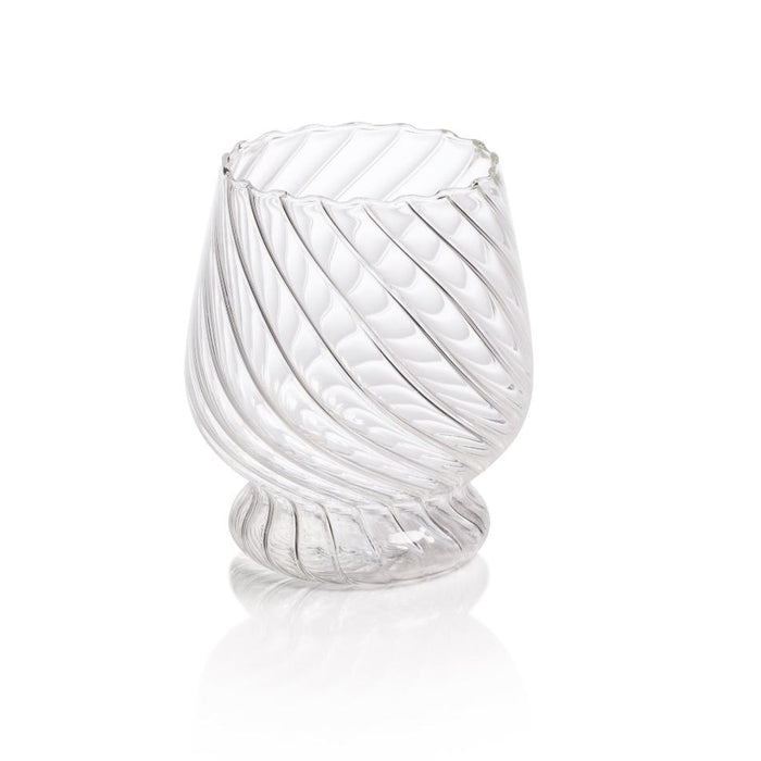 Rialto Twisted Optic Glass Tumblers, Set 4 | Bone & Brass