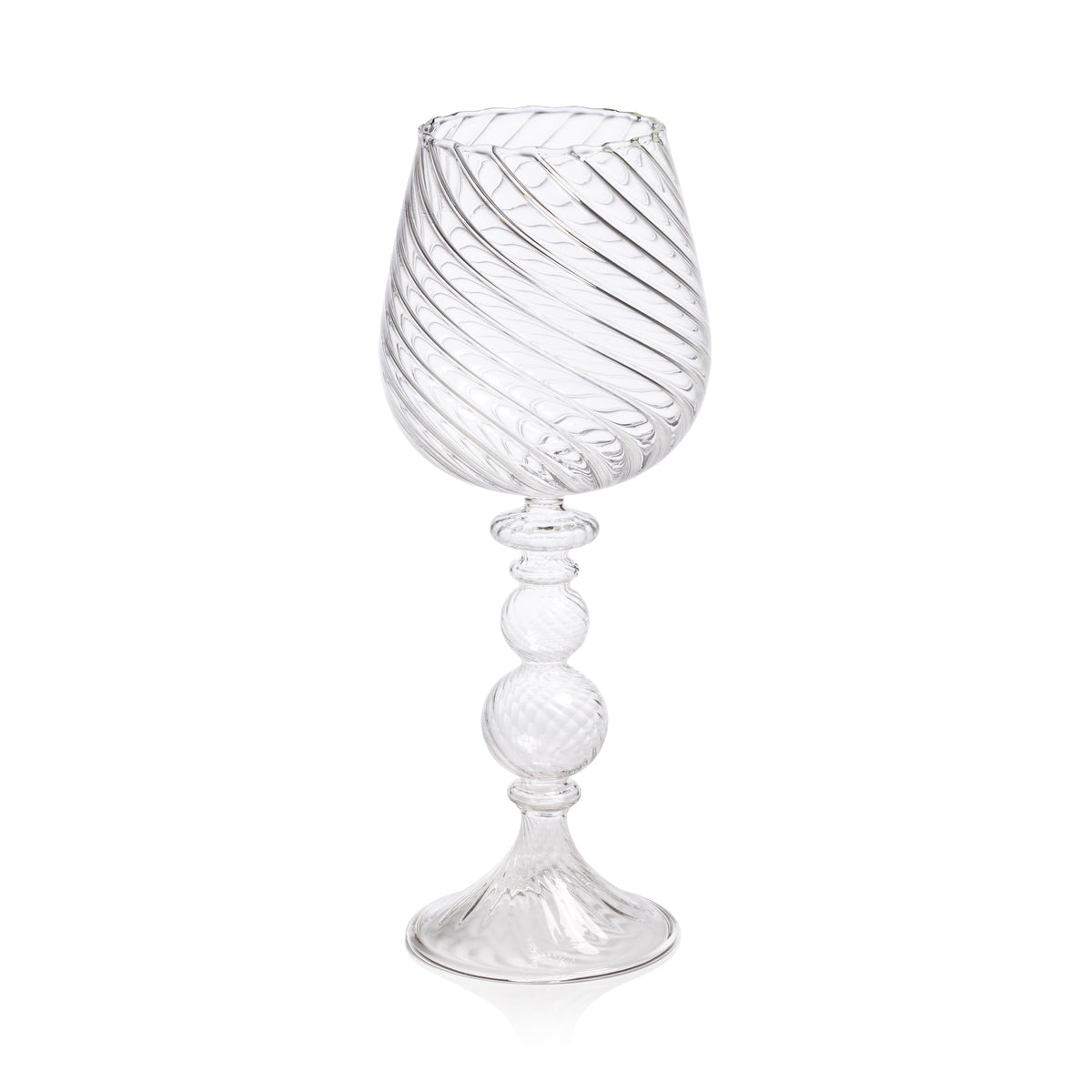 Rialto Twisted Optic Red Wine Glasses, Set 4 | Bone & Brass