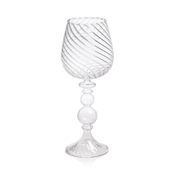 Rialto Twisted Optic Red Wine Glasses, Set 4 | Bone & Brass