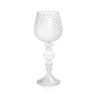 Rialto Twisted Optic White Wine Glasses, Set 4 | Bone & Brass