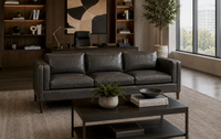 Richmond Brentwood Charcoal Leather Sofa