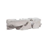 Roman Stone Freeform Indoor/Outdoor Bench - Bench Upholstery Detail | Bone & Brass