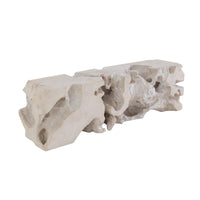Roman Stone Freeform Indoor/Outdoor Bench | Bone & Brass
