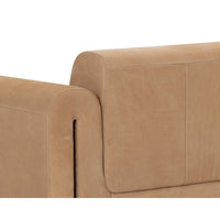 Romer Distressed Brown - Nubuck Tan Leather Sofa