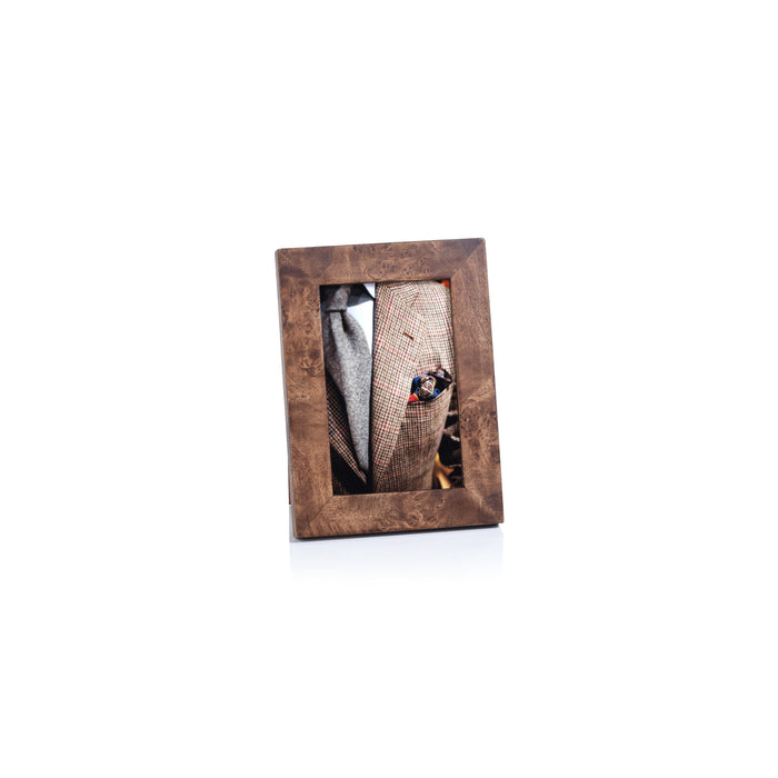 Rosso Burlwood Photo Frame - Frame Corner Detail | Bone & Brass