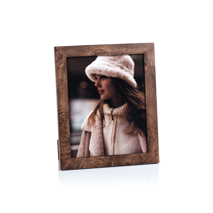 Rosso Burlwood Photo Frame | Bone & Brass
