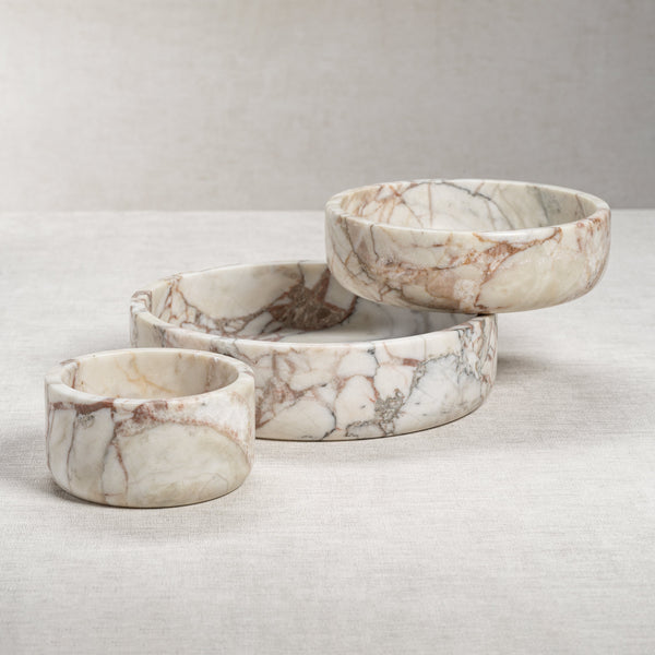 Rosso Verona Marble Bowl, Large - Bowl Detail | Bone & Brass