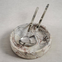 Rosso Verona Marble Bowl, Large - Bowl Top View | Bone & Brass