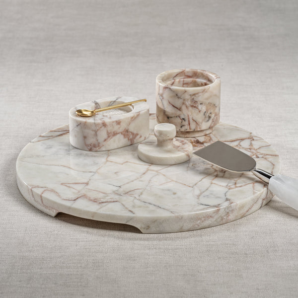 Rosso Verona Marble Cheese & Charcuterie Board - Board Detail | Bone & Brass
