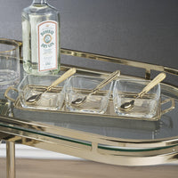 Roussillon Brass Condiment Set Spoons - Dish Detail | Bone & Brass