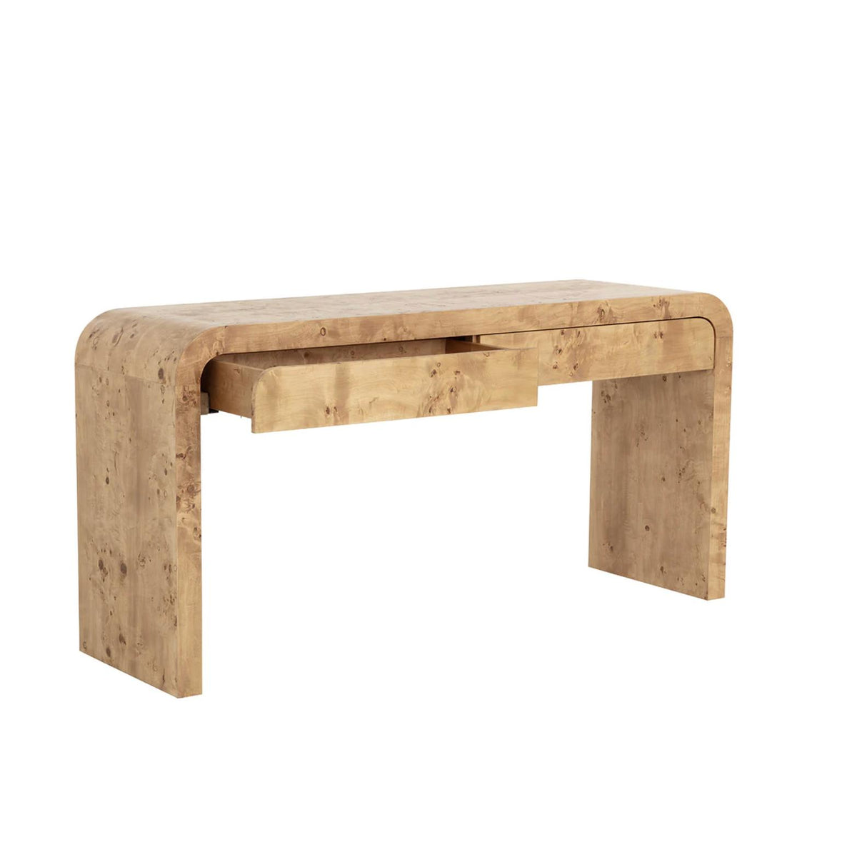 Rowena Burl Console Table - Table View | Bone & Brass