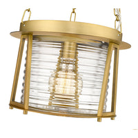 Rubbed Brass Cape Harbor Glass Pendant