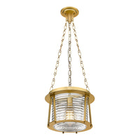 Rubbed Brass Cape Harbor Glass Pendant