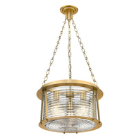 Rubbed Brass Cape Harbor Lighthouse Pendant