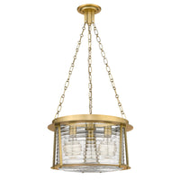 Rubbed Brass Cape Harbor Lighthouse Pendant