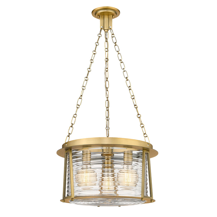Rubbed Brass Cape Harbor Lighthouse Pendant