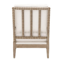 Russell Ivory Carved Spool Club Chair - Chair View | Bone & Brass