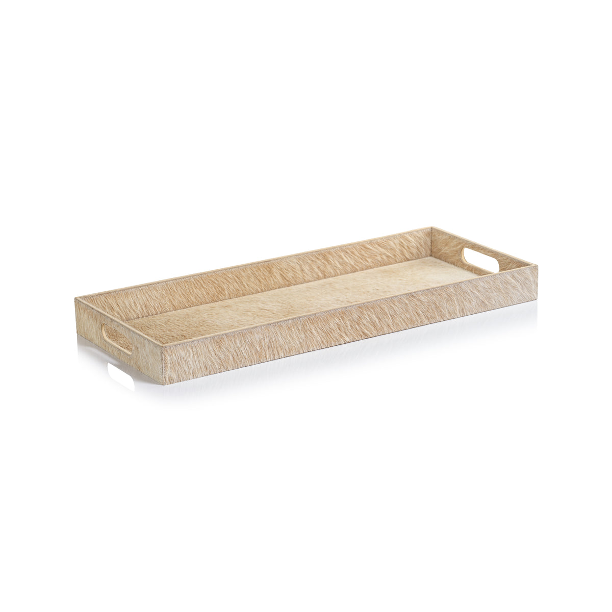 Rutbeek Tan Hair-On-Hide Leather Serving Tray | Bone & Brass