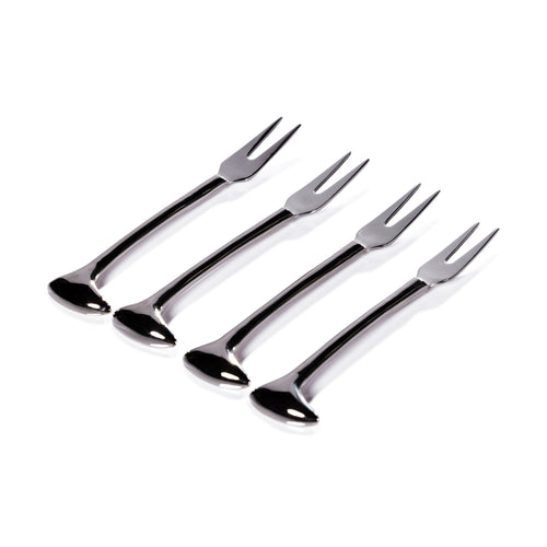 Sable 4-Piece Set Cheese & Cocktail Forks | Bone & Brass