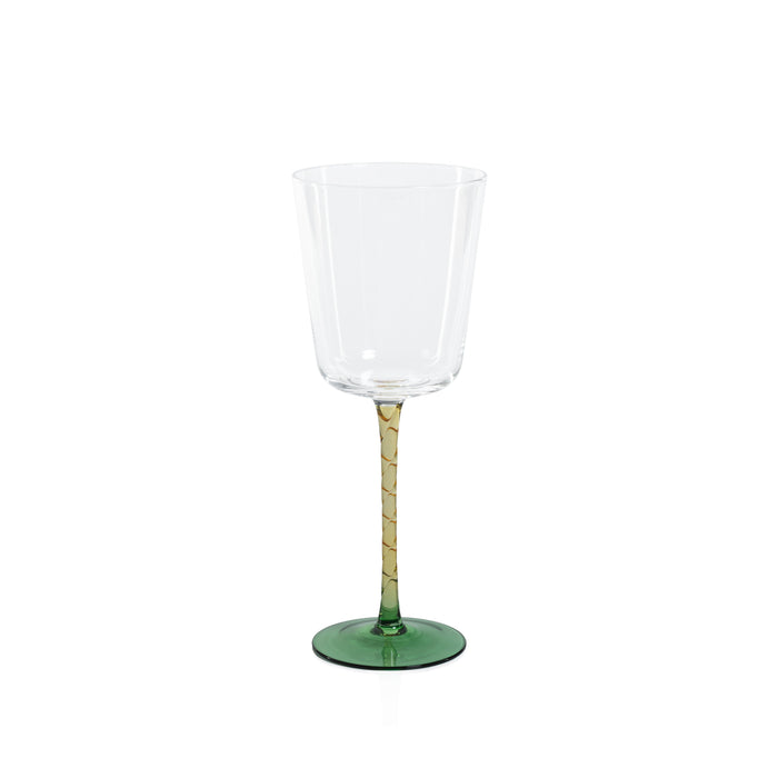 Sachi Amber & Green Red Wine Glasses, Set 4 | Bone & Brass