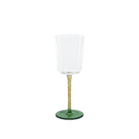 Sachi Amber & Green White Wine Glasses, Set 6 | Bone & Brass