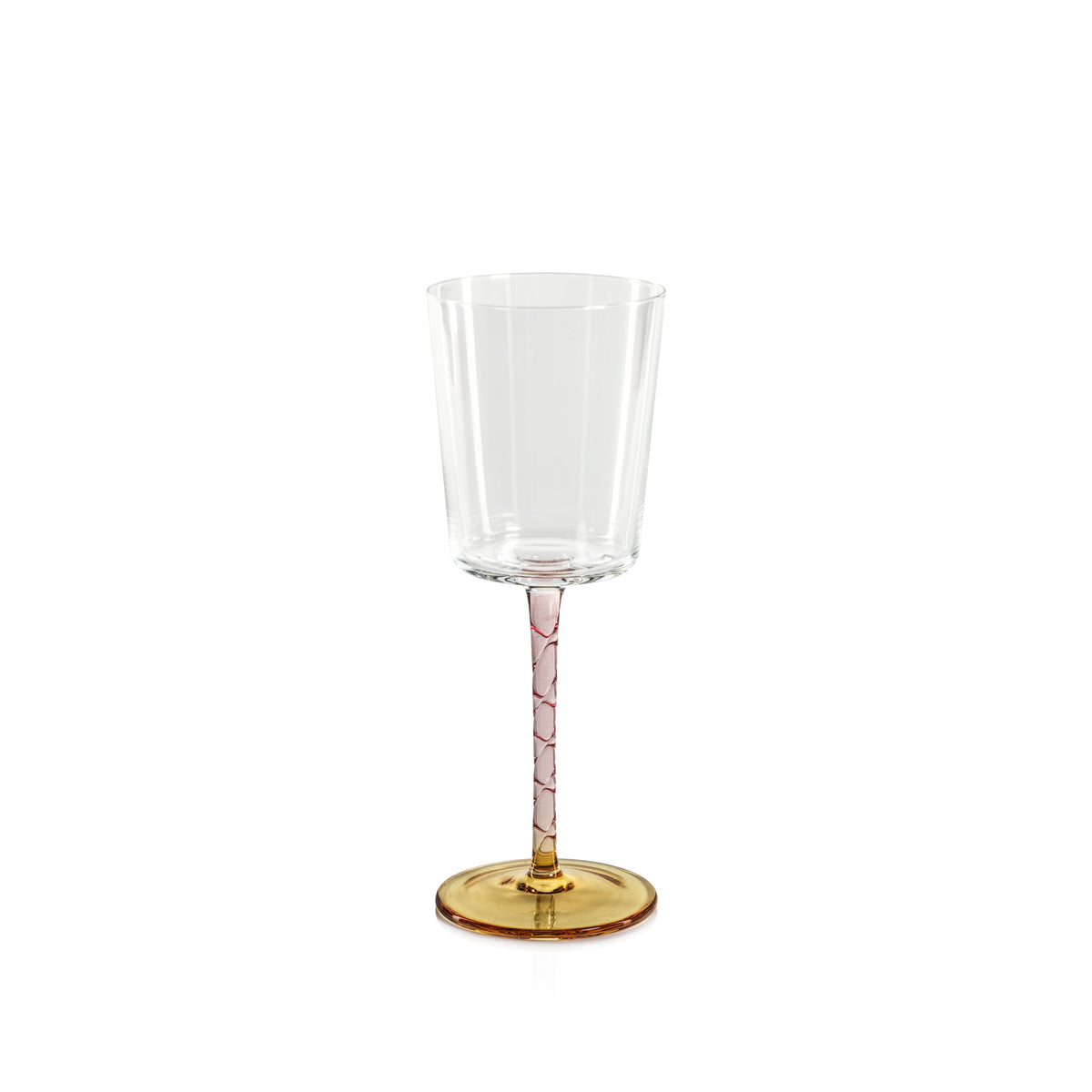 Sachi Amber & Pink White Wine Glasses, Set 6 | Bone & Brass