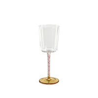Sachi Amber & Pink White Wine Glasses, Set 6 | Bone & Brass