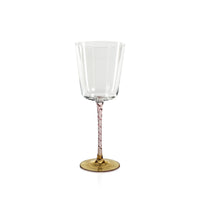 Sachi Amber & Pink Wine Glasses, Set 4 | Bone & Brass