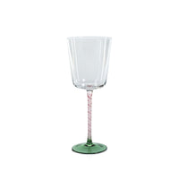 Sachi Green & Pink Red Wine Glasses, Set 4 | Bone & Brass
