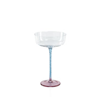Sachi Pink & Blue Cocktail Glasses, Set of 4 | Bone & Brass