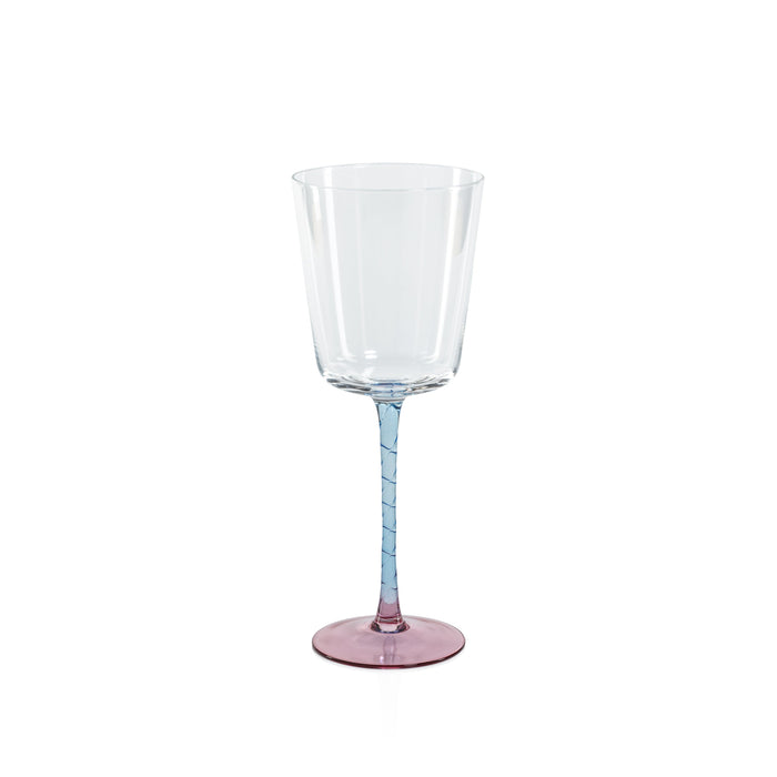 Sachi Pink & Blue Red Wine Glasses, Set 4 | Bone & Brass