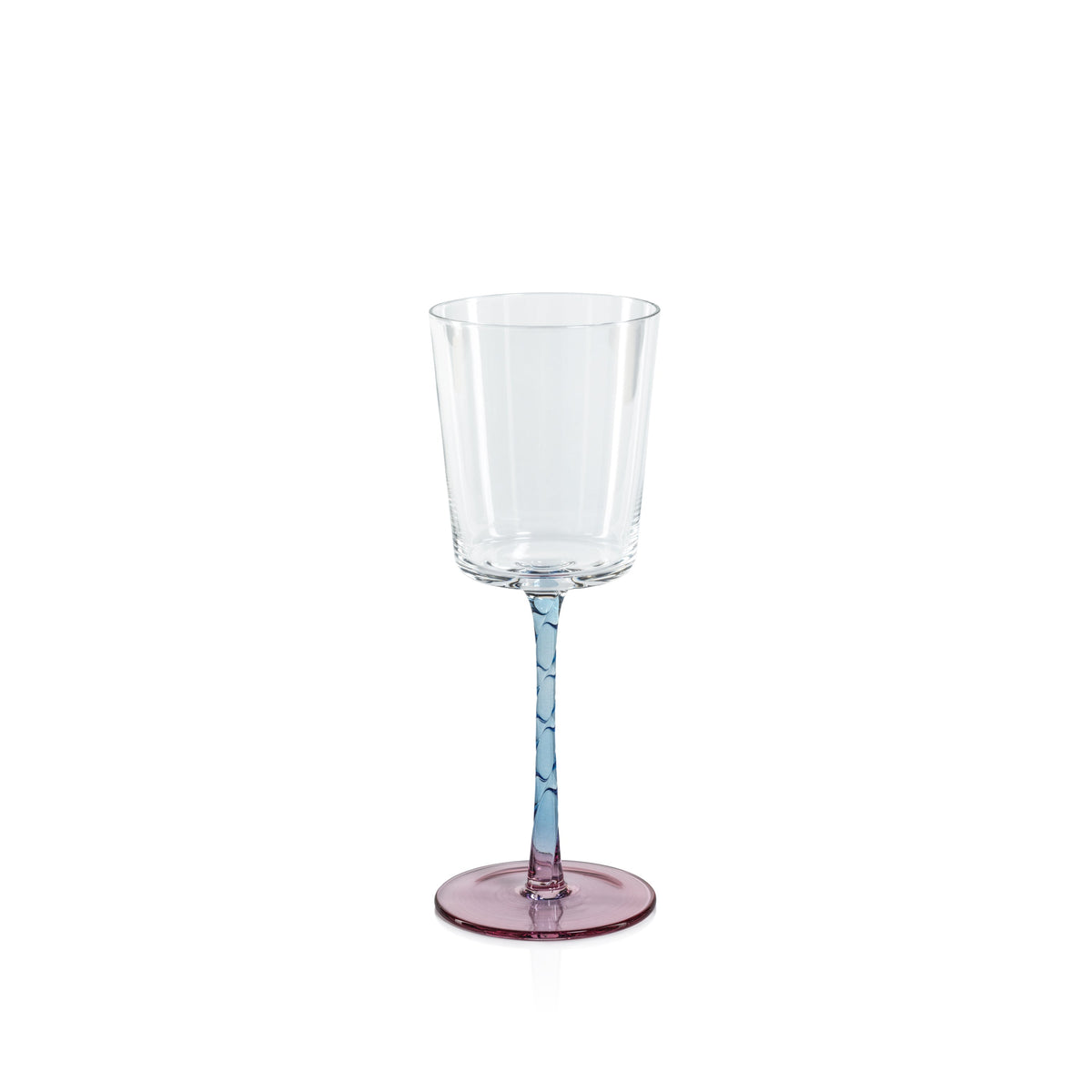 Sachi Pink & Blue White Wine Glasses, Set 6 | Bone & Brass