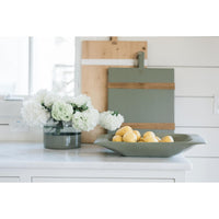 Sage Colorblock Flower Vase - Vase Side View | Bone & Brass