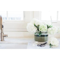 Sage Colorblock Flower Vase - Vase Top View | Bone & Brass