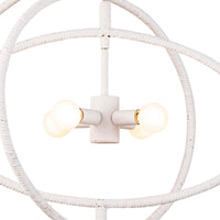 White Sail Chandelier with four G Type Candelabra Base (E12) bulbs, featuring a minimalist, airy design.