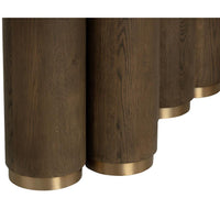 Salix Chocolate Oak Rectangle Dining Table - Table Top View | Bone & Brass
