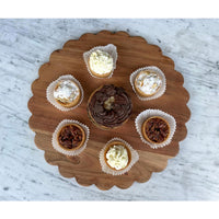 Scalloped Round Cutting Board Charger - Board View | Bone & Brass