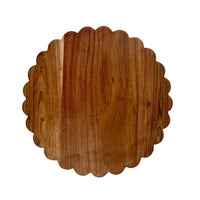 Scalloped Round Cutting Board Charger | Bone & Brass
