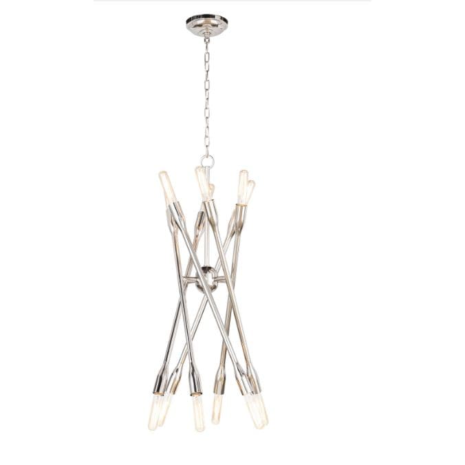 Cobra Small Polished Nickel Chandelier